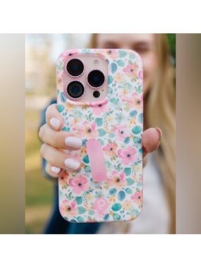 Loopy Case Floral iPhone Case in Pink & Green 16 pro max